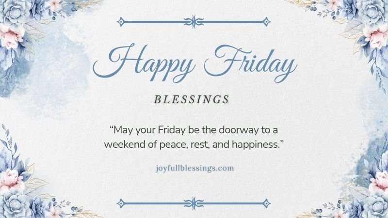 Motivational Friday message about rest and renewal with evening sky