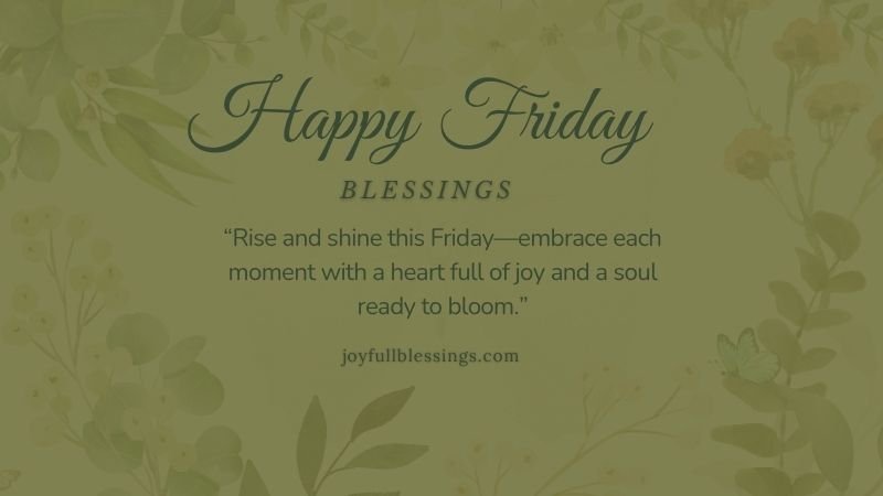 Spiritual Friday prayer card with bible verse and peaceful background