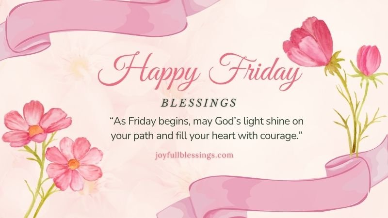 Good morning Friday quote with golden light and coffee cup