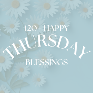 Thursday blessings image with inspiring quotes for gratitude, strength, and positivity as the week progresses.