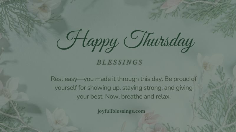 Evening Thursday blessings image with relaxing sunset, peaceful message, and spiritual calm