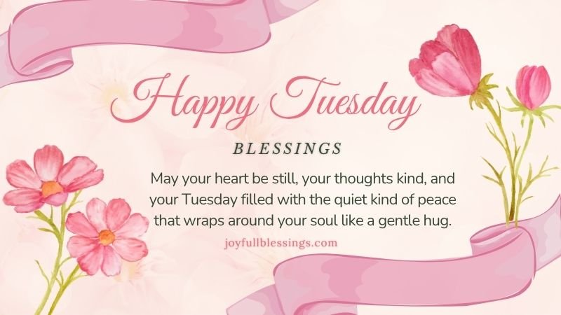 Spiritual Tuesday blessing image with morning prayer for guidance, grace, and divine peace