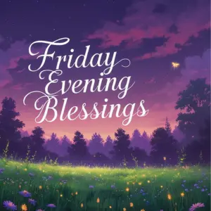 Friday Evening Blessings Twilight Meadow Glow